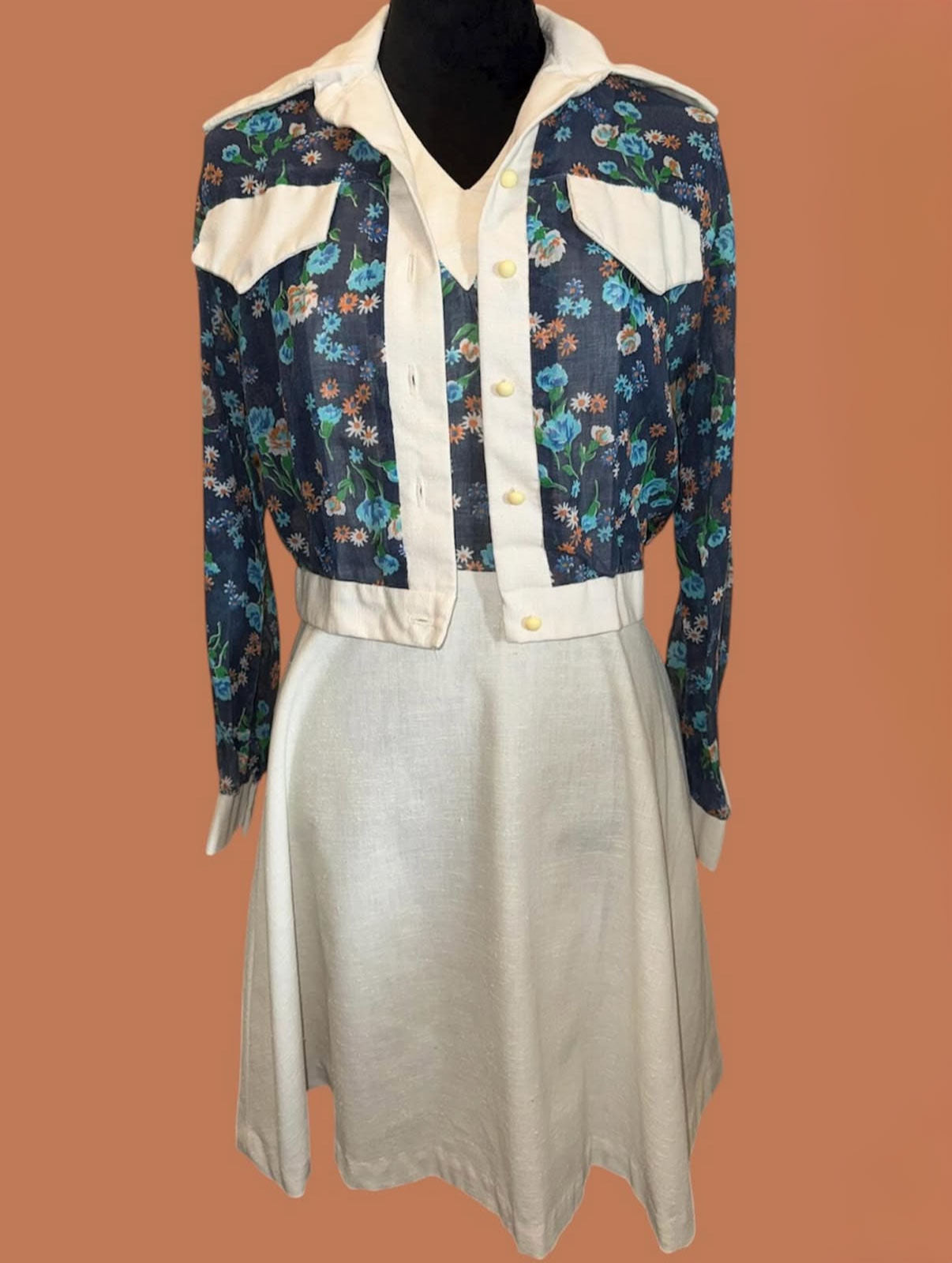 60's two piece halter dress