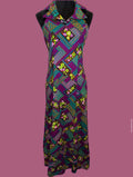 70's two piece dress set - purple