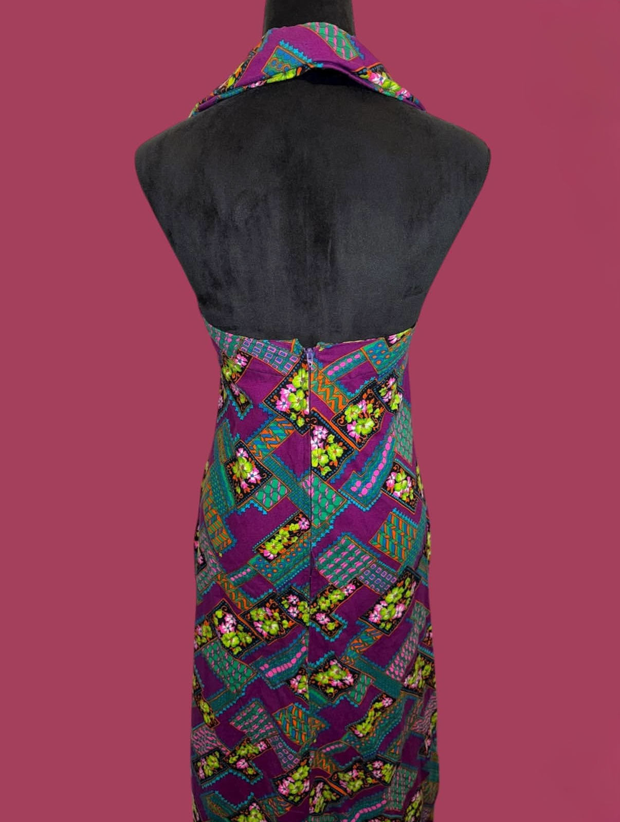 70's two piece dress set - purple